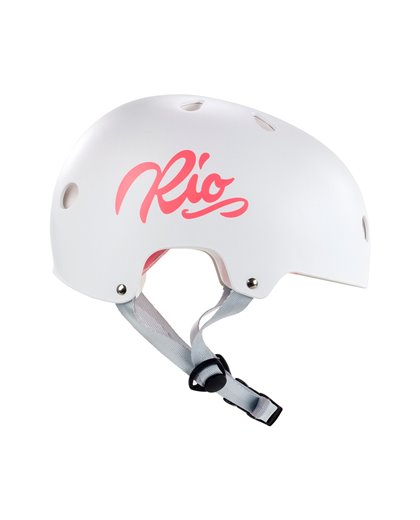 Casco Rio Roller Script Blanco Mate